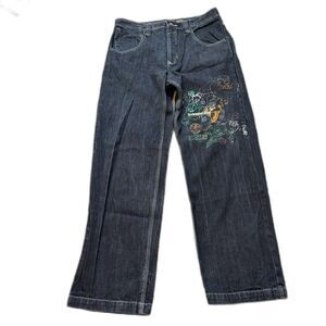Vintage Y2K Lot 29 Mens Jeans Size 32x30 Looney Tunes Tasmanian Devil Taz Black